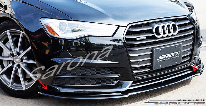 Custom Audi A6  Sedan Front Add-on Lip (2016 - 2017) - $390.00 (Part #AD-007-FA)